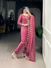 Pink Colour Silver Glory With Sequins And Thread Embroidery Work Top With Bottom Dupatta NNK3032 